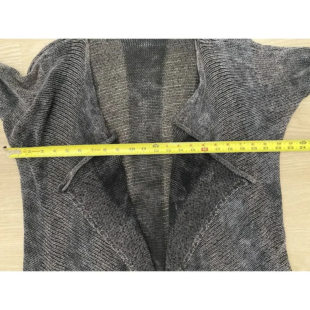 Soft Surroundings Cardigan PS/PM Gray Open Front Open Knit‎ Artsy Boho Lagenlook